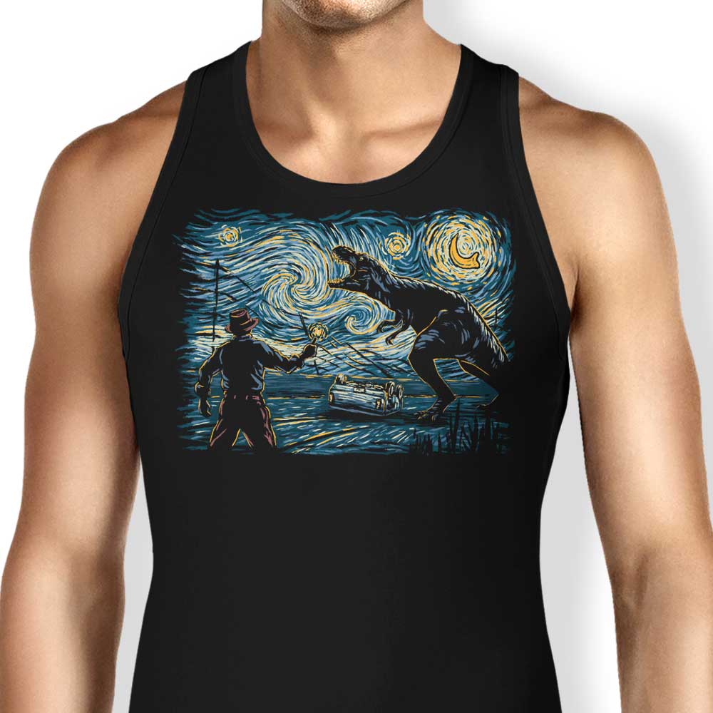 Jurassic Night Themed Women's Tank Top for Casual Wear