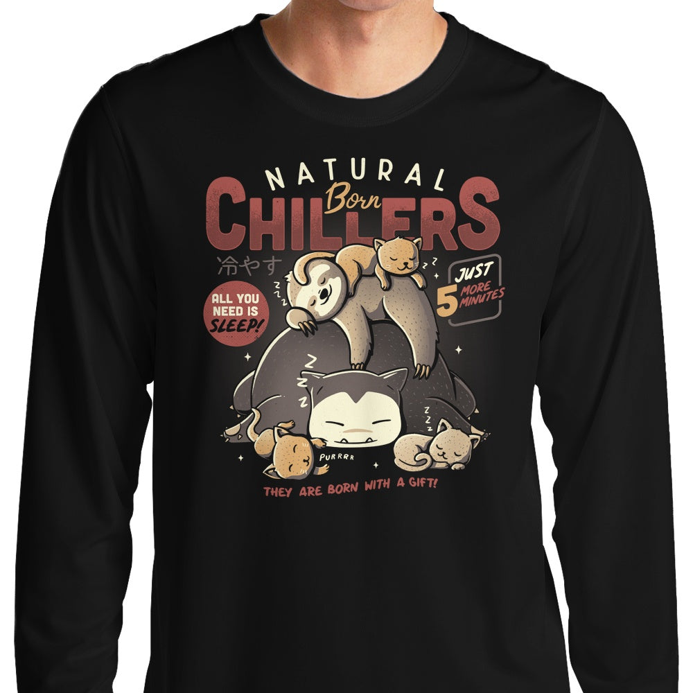 Long Sleeve Natural Born Chillers T-Shirt by Edu.ely