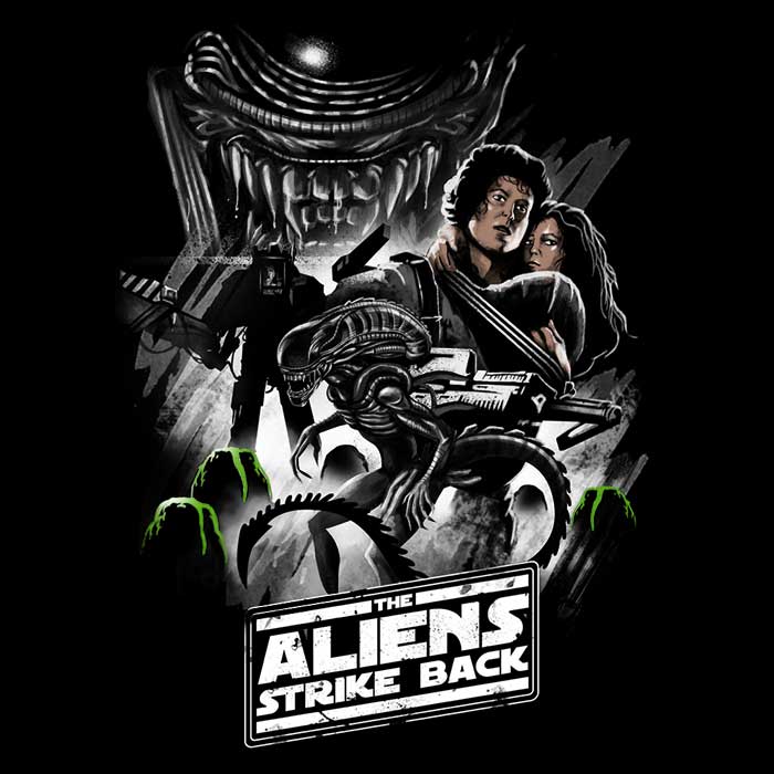 Aliens Strike Back - Men's Long Sleeve Casual T-Shirt for Fashion Enthusiasts
