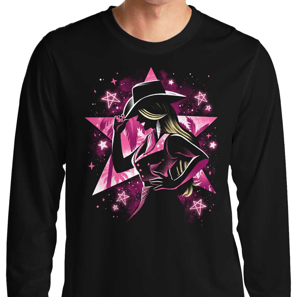 Alemaglia's Long Sleeve Malibu Cowgirl T - Shirt in S to 4XL
