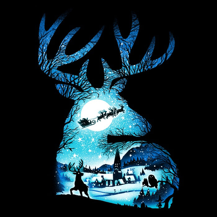 Long Sleeve Christmas Reindeer T-Shirt by Alemaglia