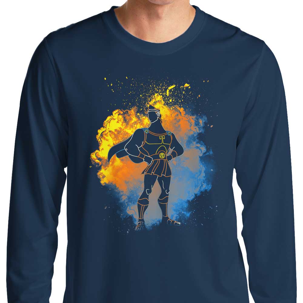 Stylish Long Sleeve 'Soul of Olympus' T-Shirt by Donnie Illustrations