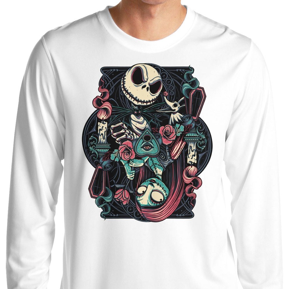 Long Sleeve Nightmare Card Graphic T-Shirt for Men and Women