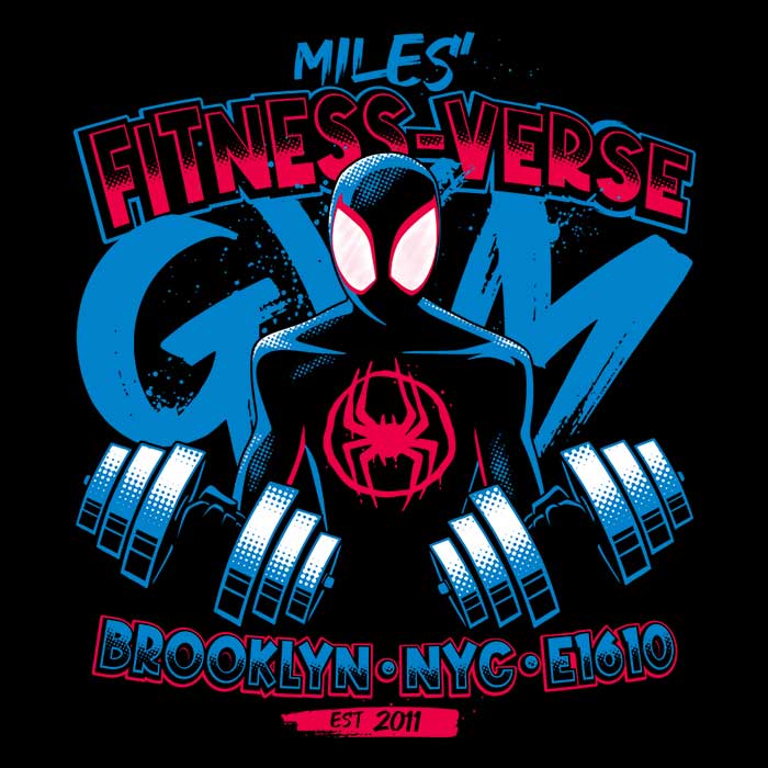 Teesgeex Miles' Fitness Verse Long - Sleeve Crewneck T - Shirt in S - 4XL