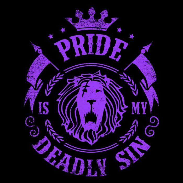 Typhoonic Art's 'Pride is My Sin' Stylish Long Sleeve Crewneck T - Shirt