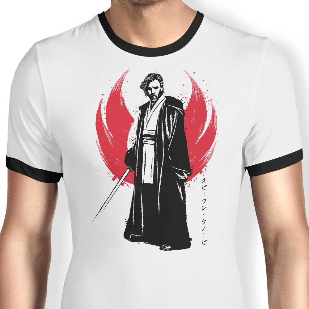 Dr. Monekers' General Sumi-e Men's Comfortable Ringer T-Shirt