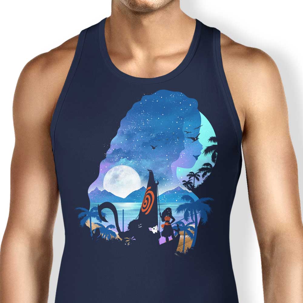 Dandingeroz's Stylish Tank Top with the Silhouette of a Wandering Princess