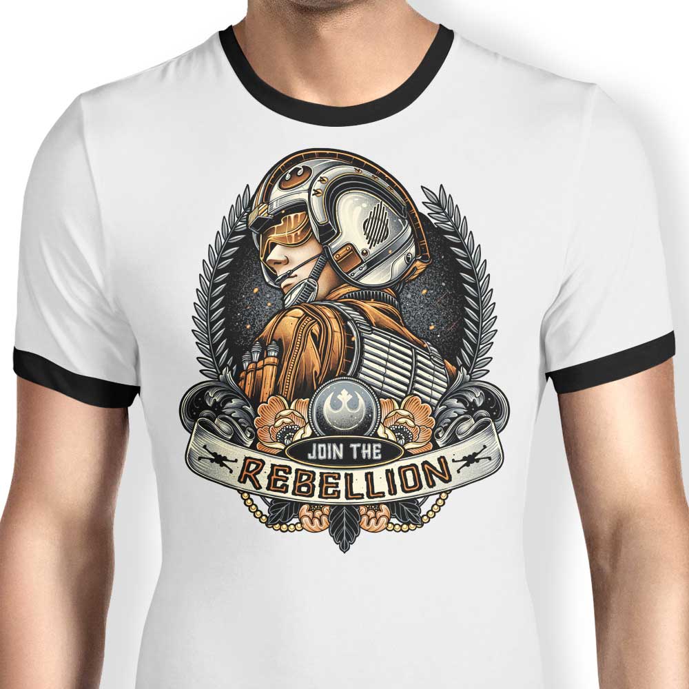 Enlist in the Rebellion - Men's Ringer Style Cotton T-Shirt