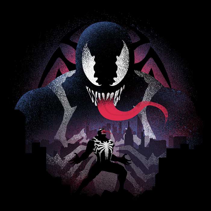 Black Symbiote-themed Men's Tank Top by Donnie Illustrations