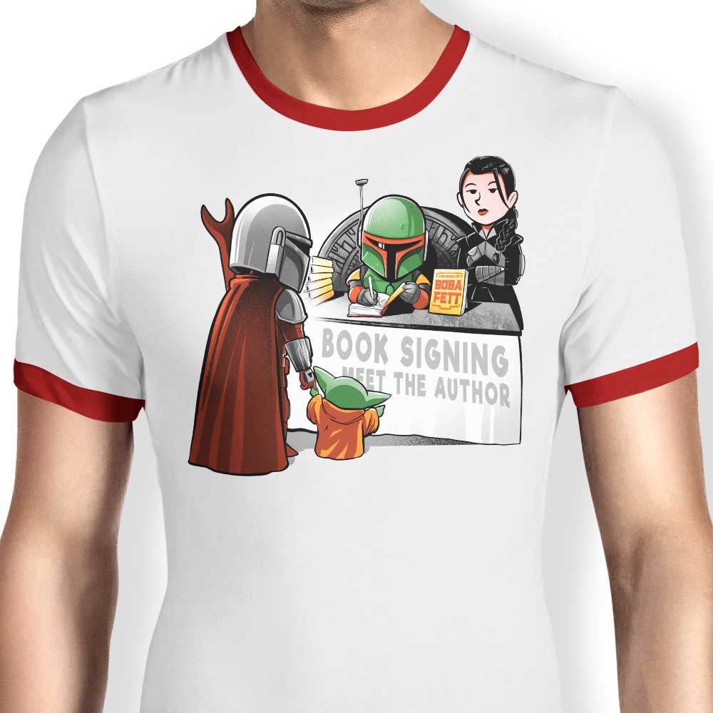 Alemaglia's Men's Comfortable Ringer T-Shirt - Meet the Author Edition