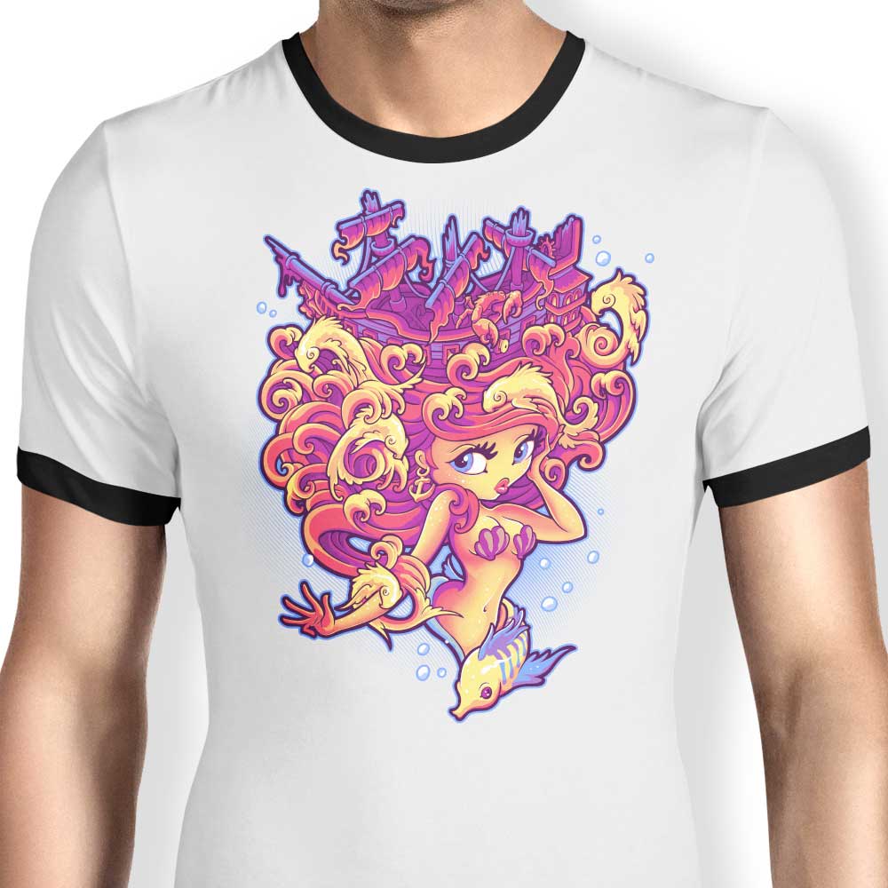 Jehsee Men's Ringer T-Shirt - The Sunken Treasure Design
