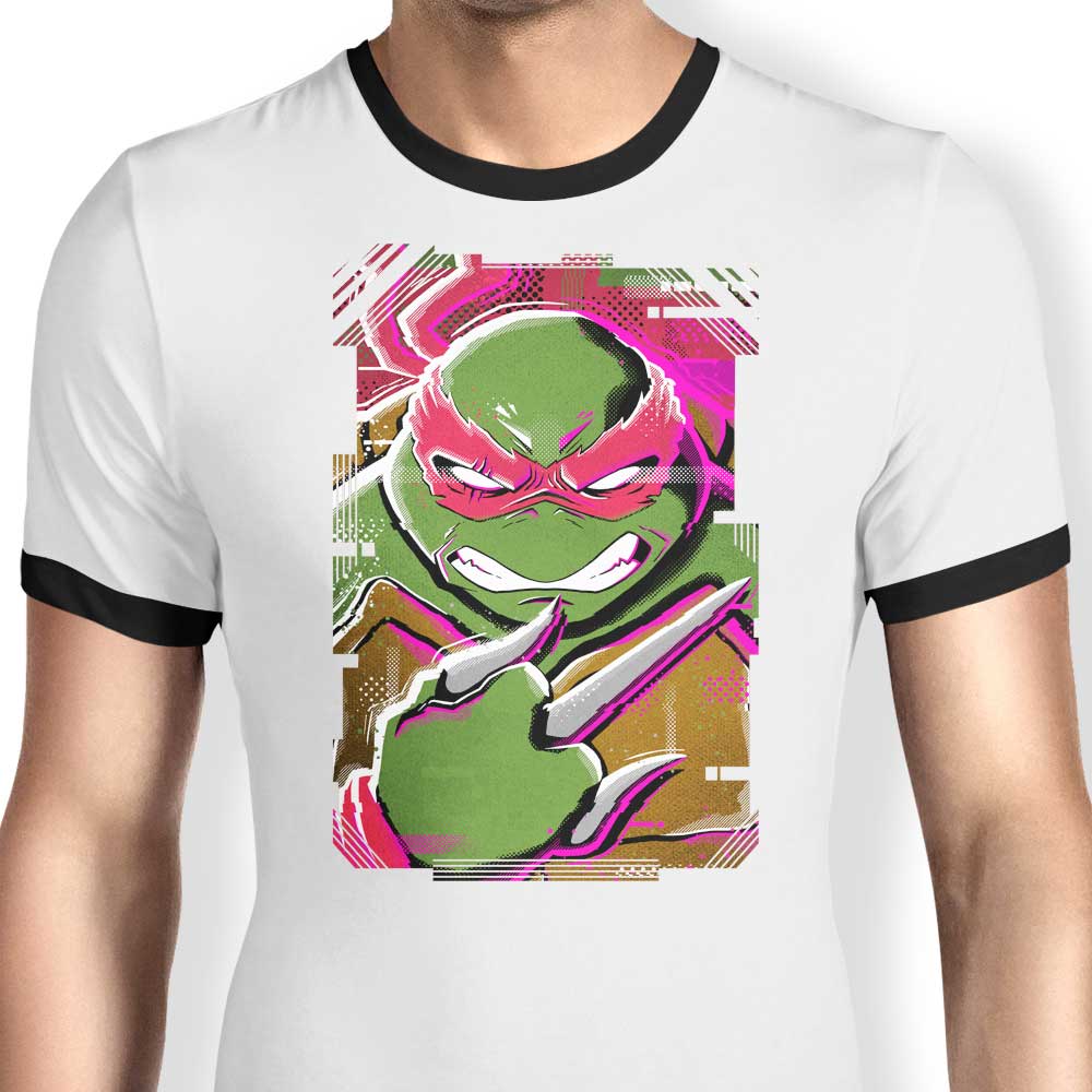 Danielmorris1993's Raphael Glitch Men's Comfortable Ringer T - Shirt in S - 4XL