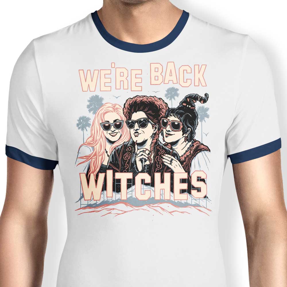Momma Gorilla's 'We're Back, Witches' Men's Ringer T-Shirt in S - 4XL