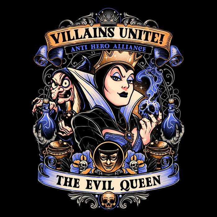 Evil Queen Inspired Men's Ringer Style Cotton T-Shirt