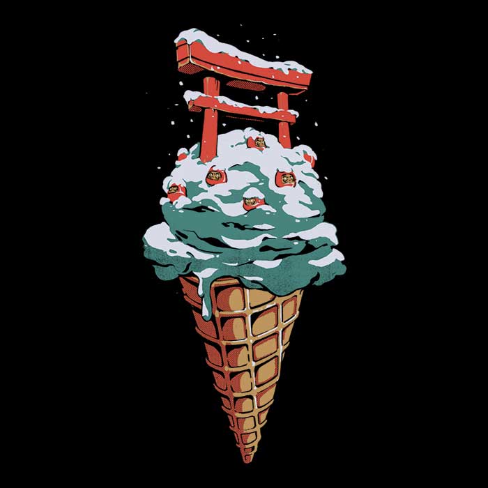 Ilustrata's Soft and Comfortable Japanese Ice Cream Tank Tops
