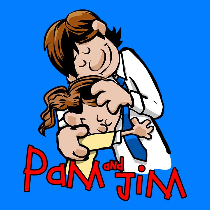 Pam and Jim Inspired Men's Cotton Ringer T-Shirt in S to 4XL Sizes