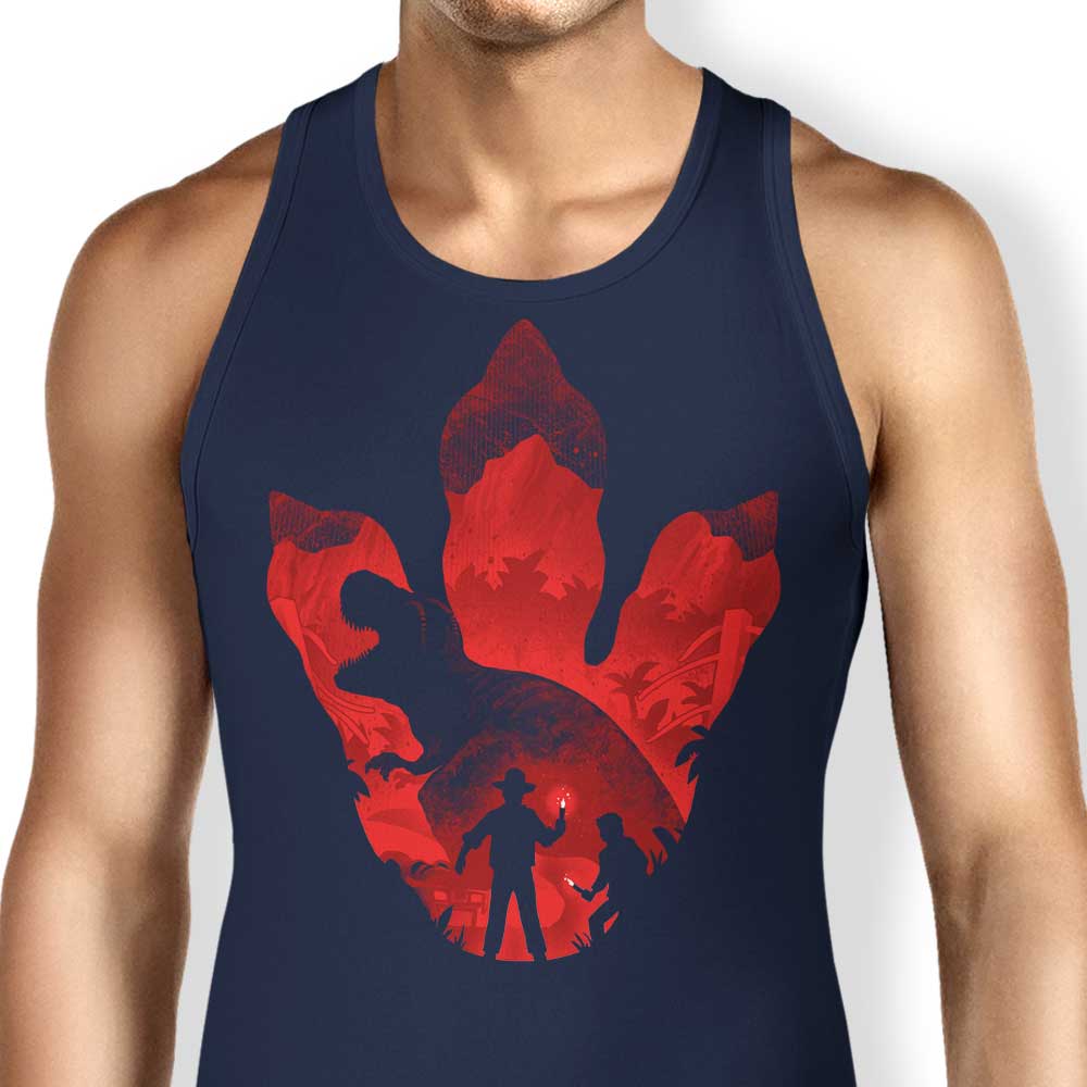 Cool Alemaglia T-Rex Footprint Design Tank Top