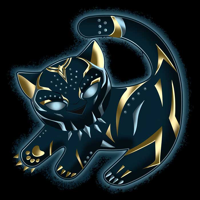 Men's Panther Queen Classic Ringer Style T-Shirt
