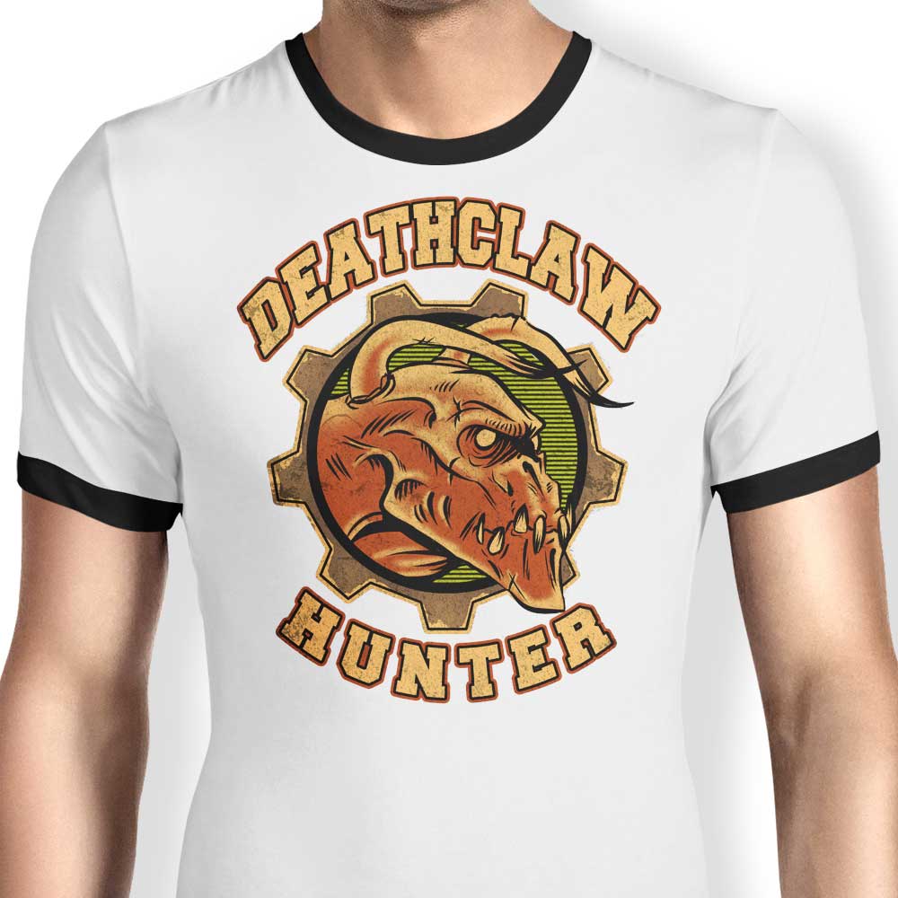 Awesome Deathclaw Hunter Men's Ringer Style T-Shirt for Casual Wear