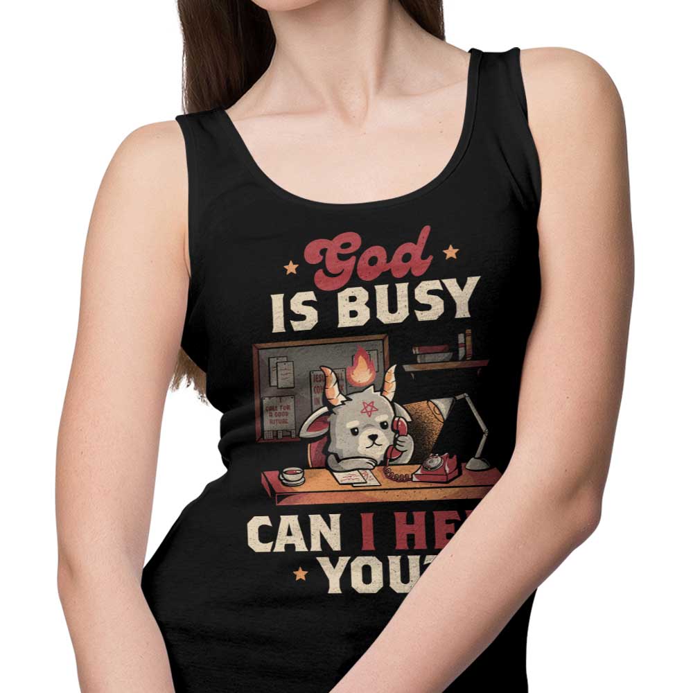 Edu.ely's 'God is Busy' Comfortable Unisex and Women's Tank Tops