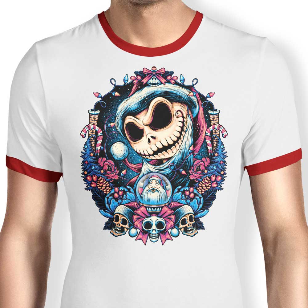 Glitchygorilla's Festive Christmas King Ringer T - Shirt