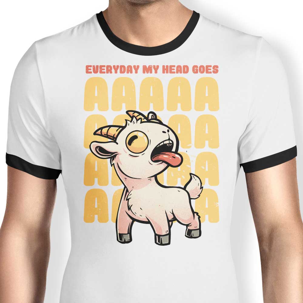 Edu.ely's 'My Head Goes' Men's Ringer T - Shirt in S to 4XL Sizes