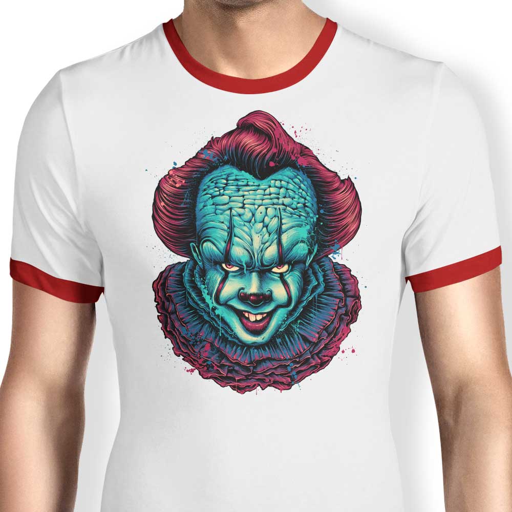 Terror Splash Men's Ringer Cotton T-Shirt in S - 4XL Sizes