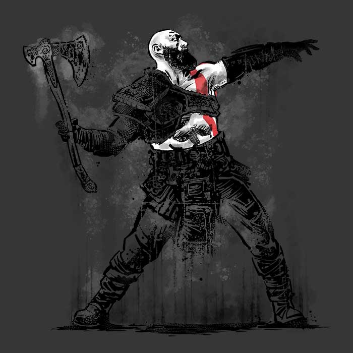 Zascanauta's God Throwing Axe Men's Comfortable Ringer T-Shirt in S - 4XL