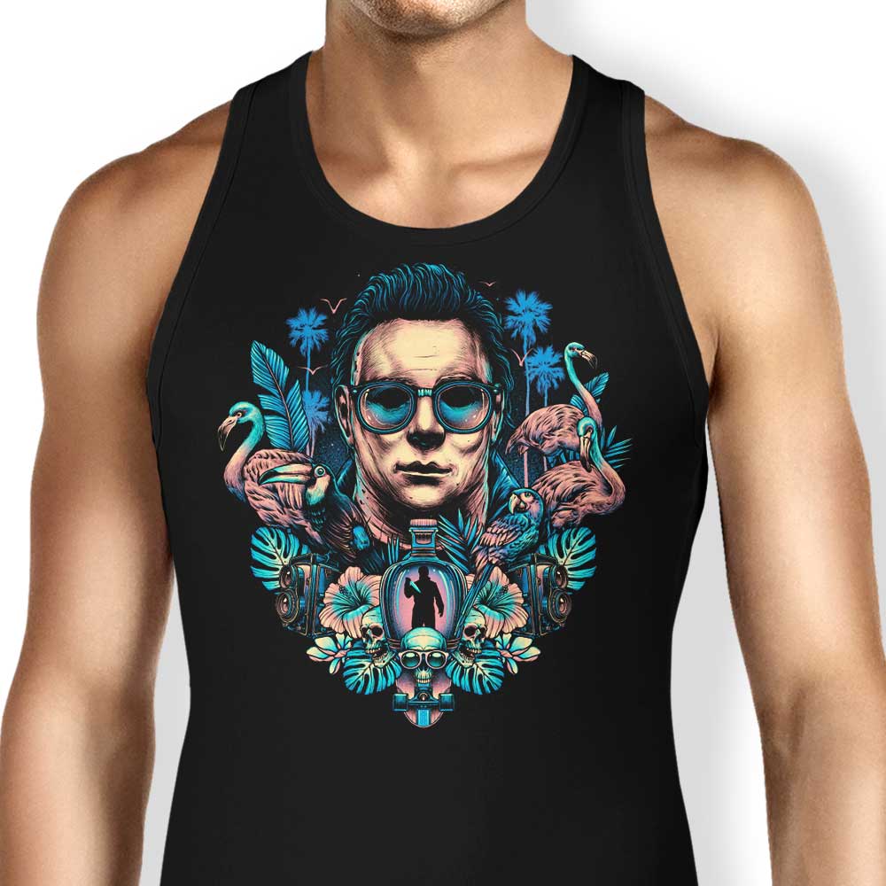 Glitchygorilla's Comfortable Tropical Slasher Tank Tops for Men and Women