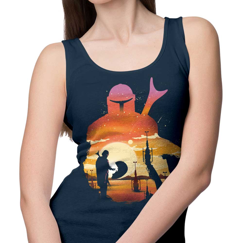 Mando Sunset Men's and Women's Unisex Fashionable Tank Top