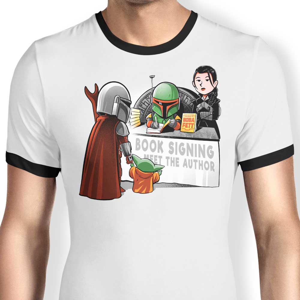 Alemaglia's Men's Comfortable Ringer T-Shirt - Meet the Author Edition