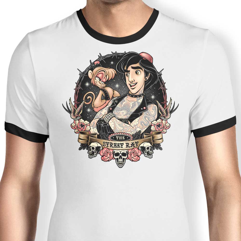 Momma Gorilla Men's The Street Rat Ringer Cotton T-Shirt S - 4XL