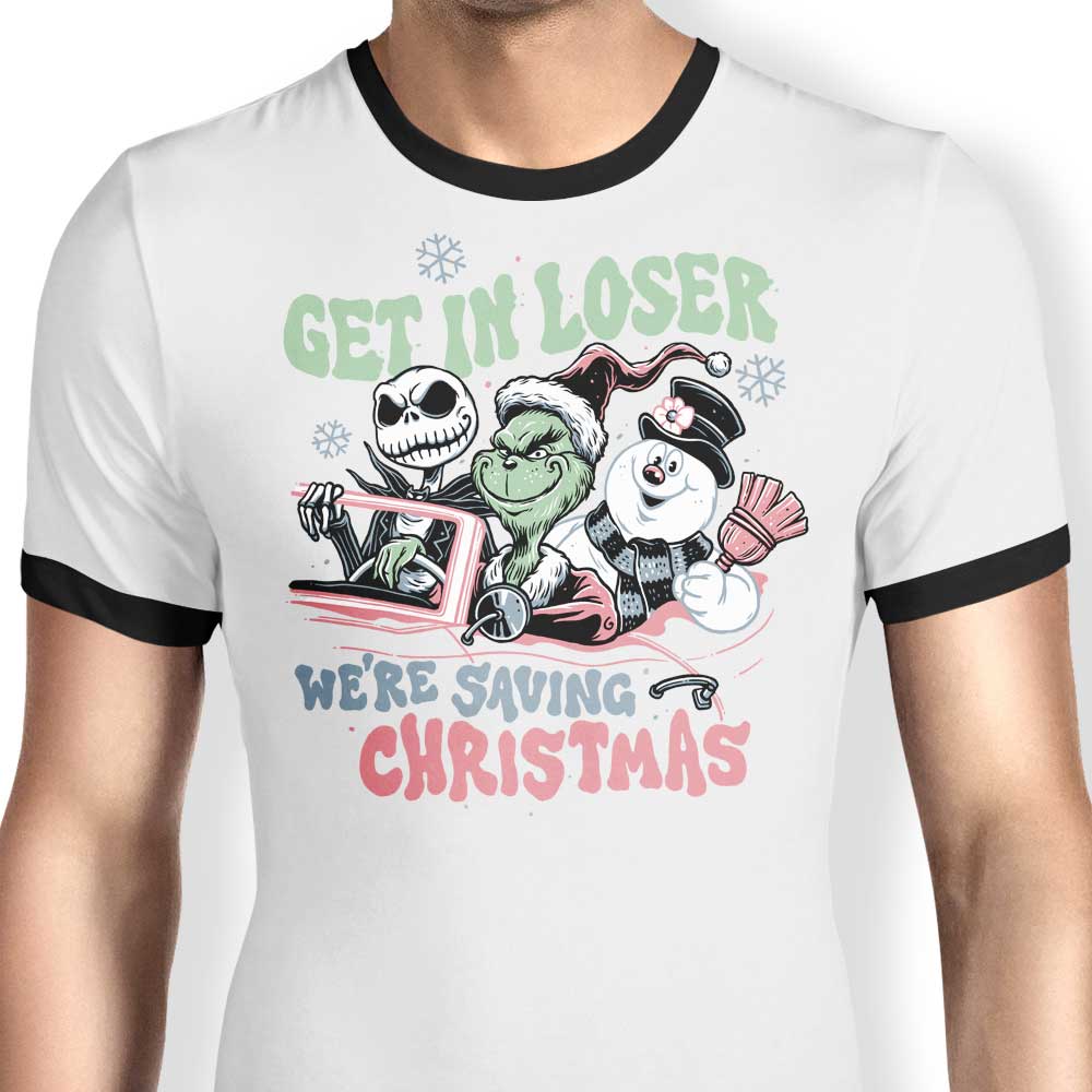 Momma Gorilla's Christmas-themed Men's Ringer T-Shirt in S - 4XL