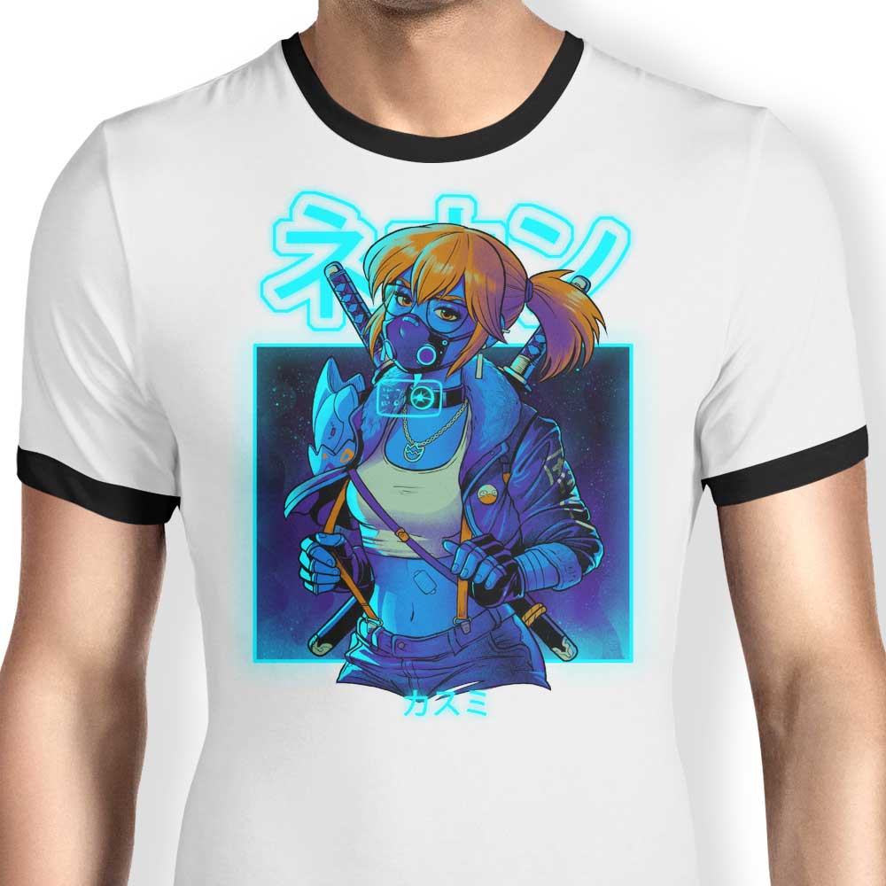 Eye - Catching Neon Mist Ringer T - Shirt for Trendy Wear