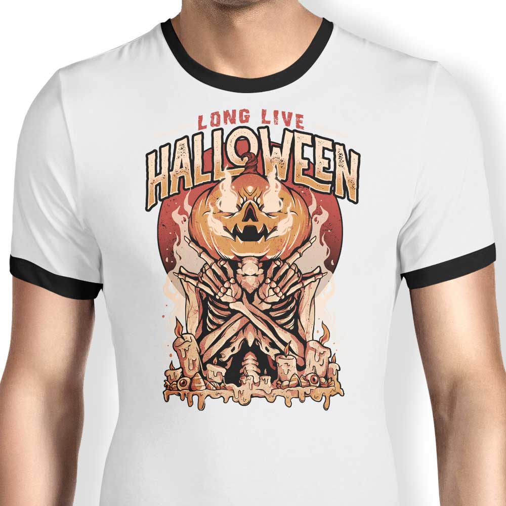 Edu.ely's Halloween-themed Men's Ringer T-Shirt in S - 4XL Sizes