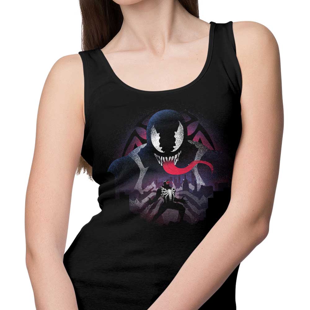 Black Symbiote-themed Men's Tank Top by Donnie Illustrations