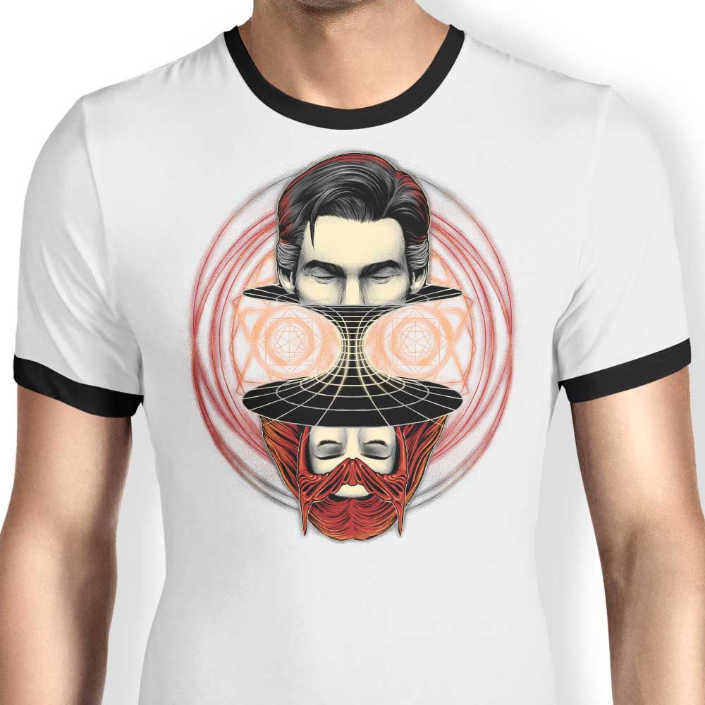 Glitchygorilla's The Madness Equation Men's Cotton Ringer T-Shirt