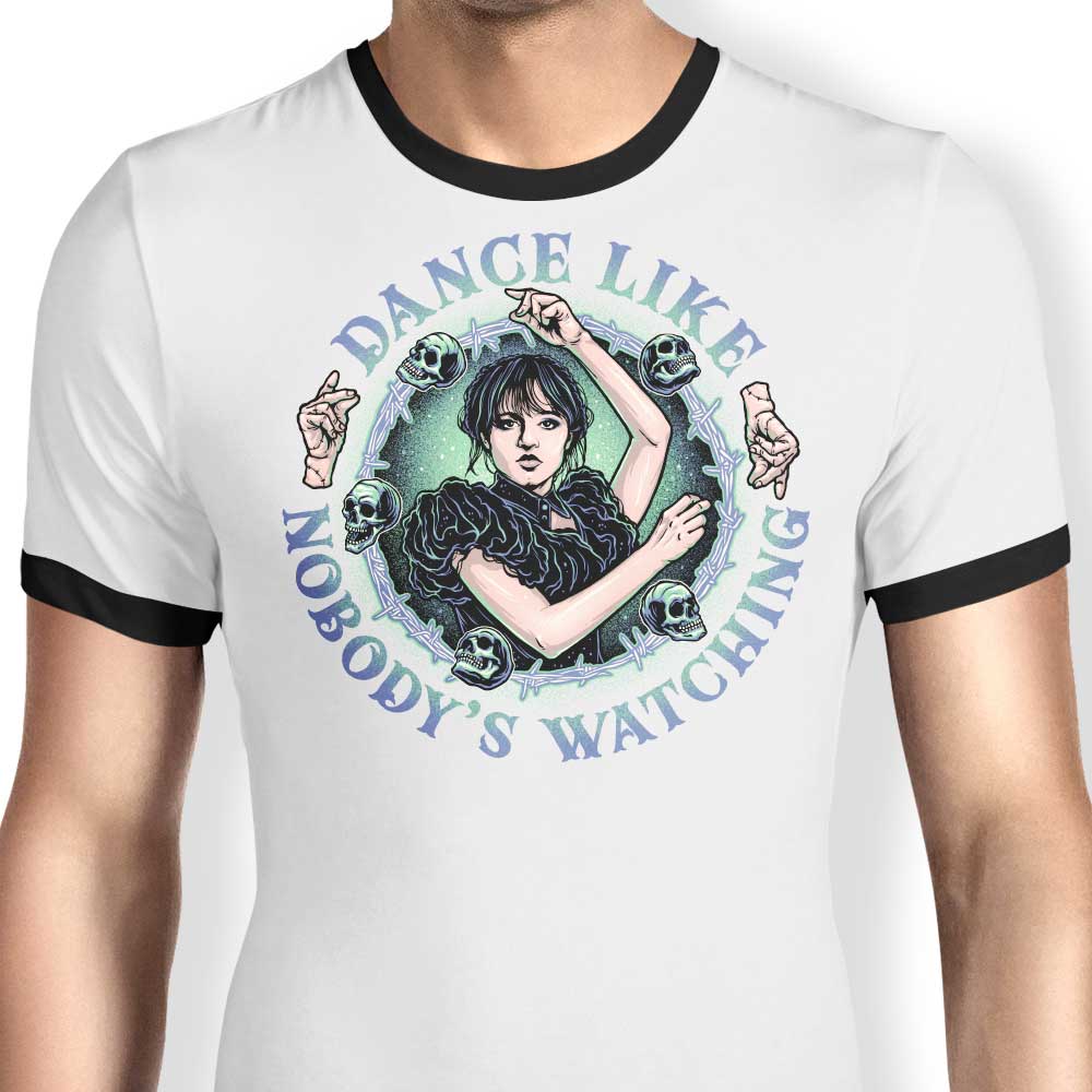 Momma Gorilla's 'Dance Like No One's Watching' Men's Ringer Style Cotton T-Shirt
