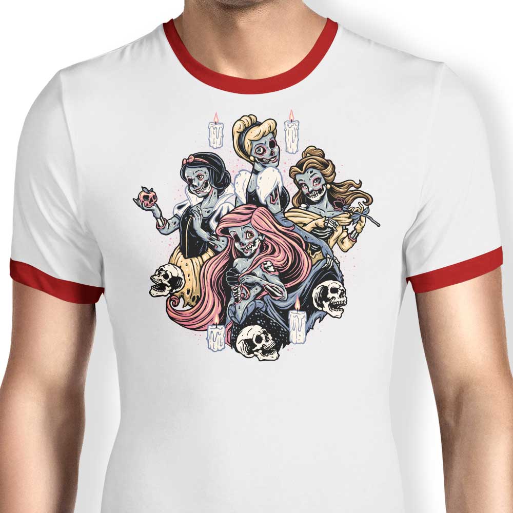 Undead Princesses-themed Men's Ringer Style T-Shirt