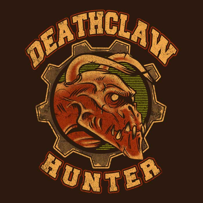 Awesome Deathclaw Hunter Men's Ringer Style T-Shirt for Casual Wear