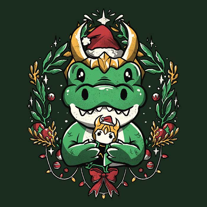 Stylish Alligator Christmas Men's Ringer T - Shirt in S to 4XL Sizes