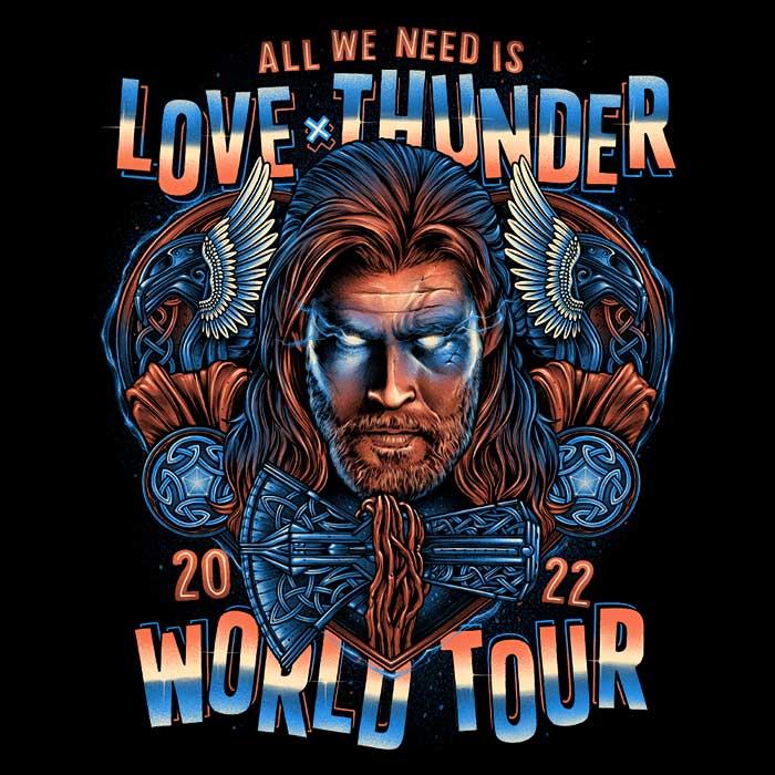 Glitchygorilla's Thunder World Tour Men's Comfortable Ringer T - Shirt