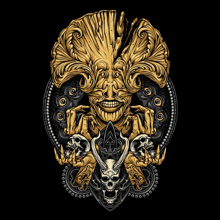 Glitchygorilla's 'Angel of Death' Men's Ringer T-Shirt in S - 4XL Sizes