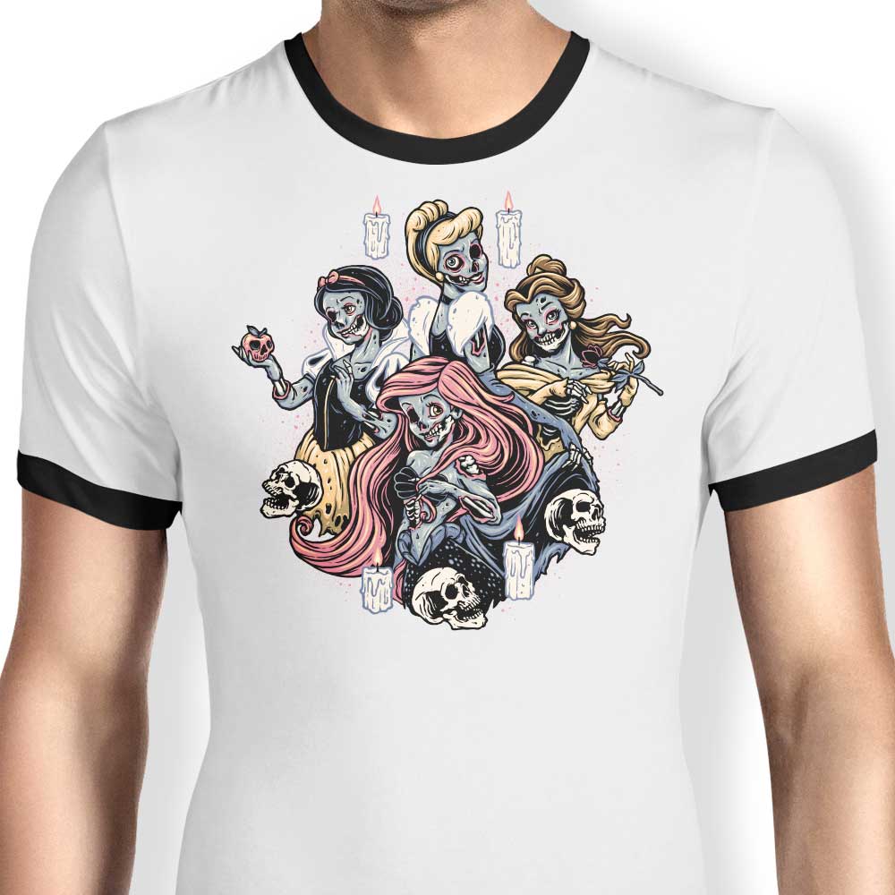 Undead Princesses-themed Men's Ringer Style T-Shirt