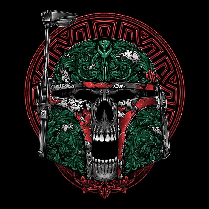 Glitchygorilla Men's Skull Hunter Stylish Ringer T - Shirt in S - 4XL Sizes