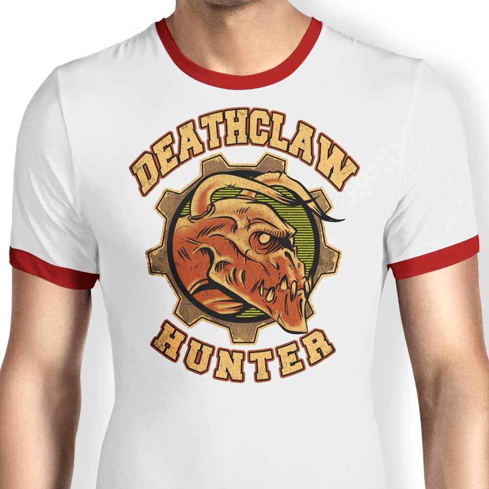 Awesome Deathclaw Hunter Men's Ringer Style T-Shirt for Casual Wear