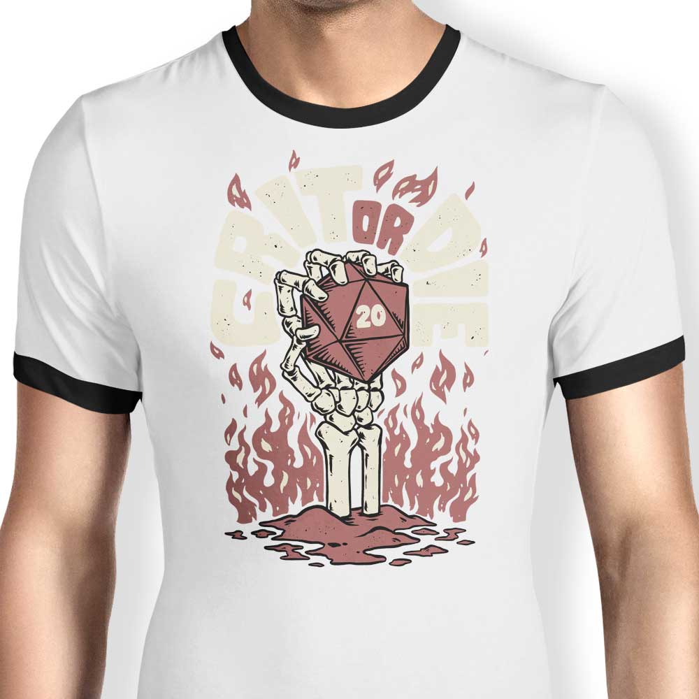 Crit or Die Men's Ringer Style Cotton T-Shirt
