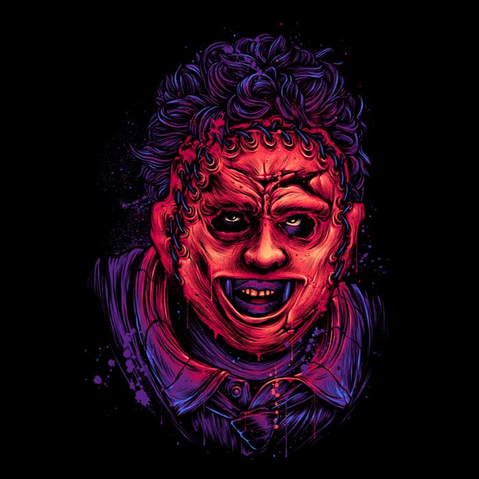 Glitchygorilla's Glowing Leather Maker Design Men's Ringer Style T-Shirt