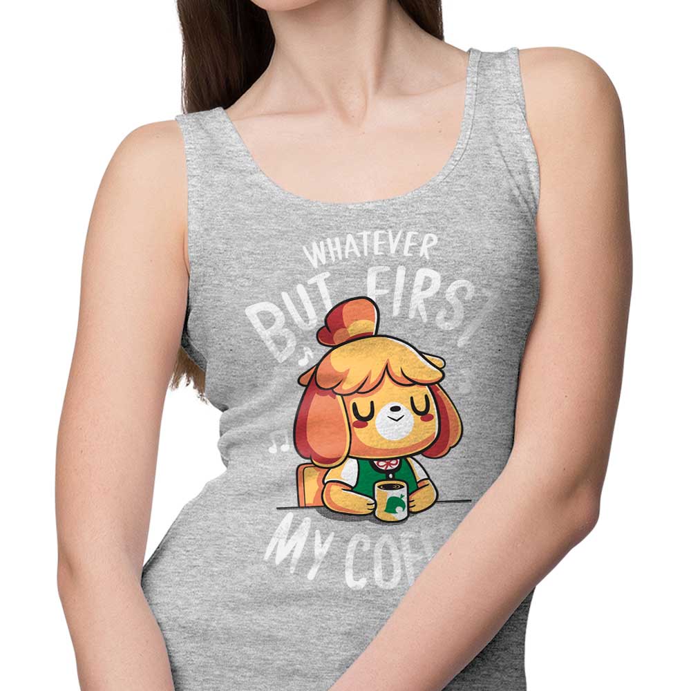 Comfortable Typhoonic Art First My Coffee Tank Tops for Men and Women