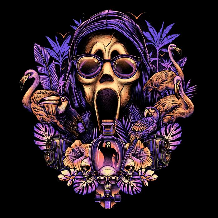 Glitchygorilla's Soft and Comfortable Tropical Ghost Tank Tops